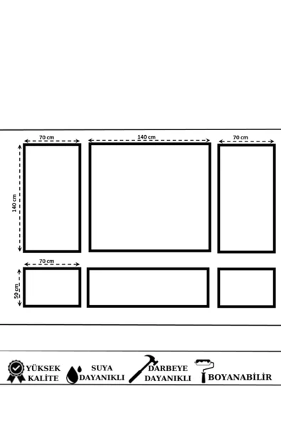 DECOZZA Boyanabilir Hazır Çerçeve (DECO-105) Mastik Hediyeli - Resim 2