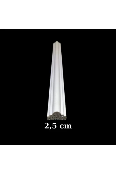 decofloor Dekoratif Boyanabilir Hazır Kesimli Koridor Duvar Çıtası 2,5 cm Çıta003 - Resim 3