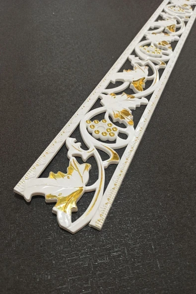 DECOGOLD Beyaz Altın Duvar Ve Tavan Bordürü 10 Cm Eninde 100cm Uzunluğunda Dgk-14 ürün görseli 1