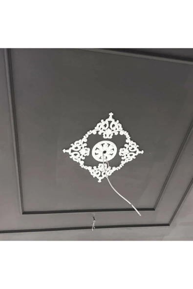 Decomarket Küçük Avize Göbegi - Tavan Ve Duvar Motif / Çap: 25 Cm - Bronz Renk - Resim 2