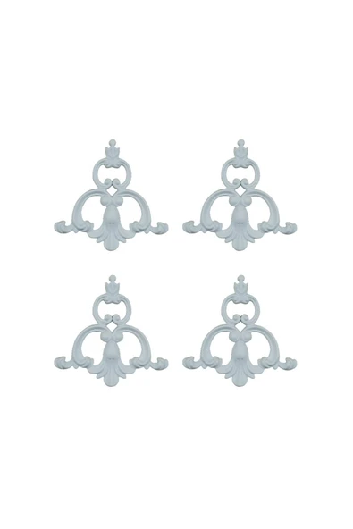 DECOZZA Dekoratif Beyaz 4'lü Motif Paketi ürün görseli 1