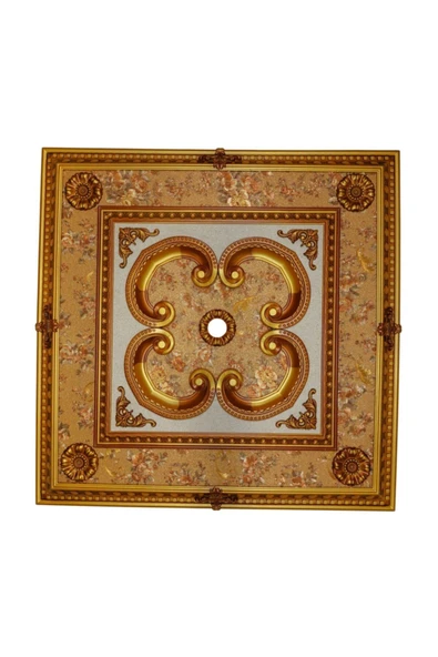 Decomarket Decogold 90*90 Cm Kare Kahve Eskitme Saray Tavan ürün görseli 1