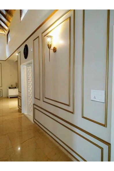 MİVA KONSEPT ALTIN GOLD RENK DEKORATİF POLİÜRETAN DUVAR ÇITASI 2' Lİ HAZIR KESİM ÇERÇEVE SETİ ürün görseli 1