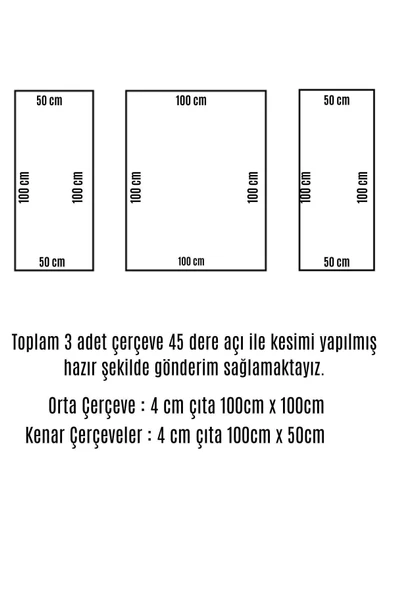 DECOZZA Dekoratif Boyanabilir Hazır Çerçeve 4 Cm - Resim 2