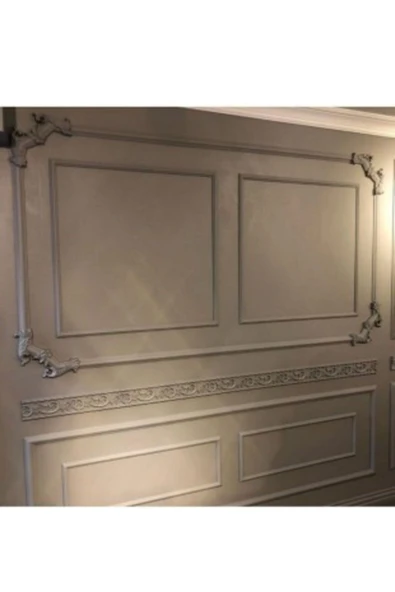 DECOZZA Beyaz 4 Cm Çıta Uyumlu Dekoratif 4'lu Köşe Motifi Seti - Resim 6