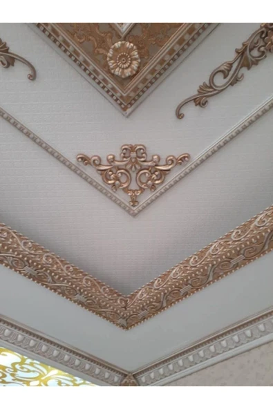 Decomarket Decogold Beyaza Altın Saray Tavan Bordür 8,5*102,5 Cm - Resim 4