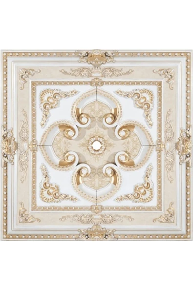 MİVA KONSEPT 90x90 KARE BRONZ RENK SARAY TAVAN GÖBEK ürün görseli 1