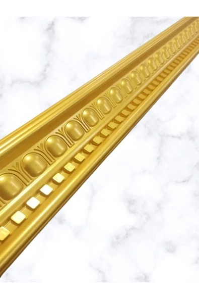 MİVA KONSEPT DEKORATİF POLİÜRETAN SARAY TAVAN KARTONPİYER -ALTIN (GOLD) RENK -(EN 13 CM -BOY:100 CM)-DUVAR SÜSÜ ürün görseli 1