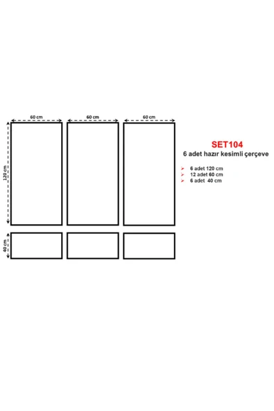 DECOZZA Boyanabilir 6 Adet Hazır Çerçeve 4 Cm - Resim 2