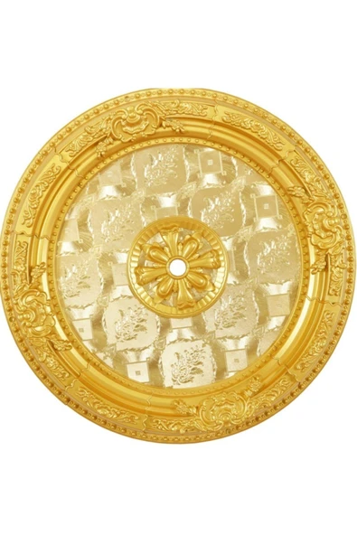 Decomarket Decogold Altın Renk Oval Göbek Saray Tavan 90x90 cm - Resim 4