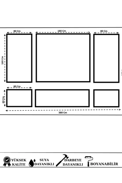 DECOZZA Boyanabilir Hazır Çerçeve(DECO-103)mastik Hediyeli - Resim 2