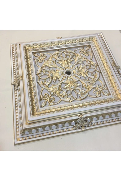 DECOGOLD Saray Tavan Göbek Panel 72cm*72cm Bronz Içerisine Led Döşenebilir Panel ürün görseli 1