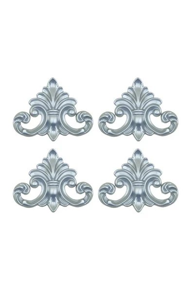 DECOZZA Dekoratif Gümüş 4'lu Motif Paketi ürün görseli 1