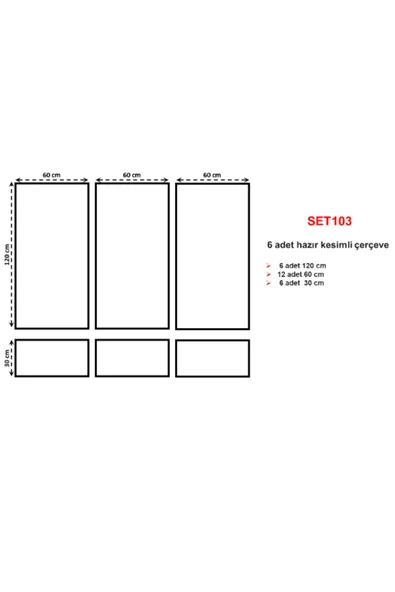 DECOZZA Boyanabilir 6 Adet Hazır Çerçeve 2,5 Cm (SET103)mastik Hediyeli - Resim 3