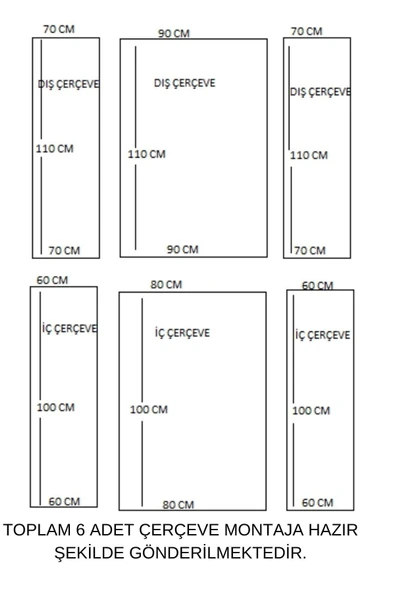 DECOGOLD Decozza Boyanabilir 2,5 Cm Hazır Çerçeve (MASTİK HEDİYELİ) - Resim 2