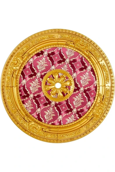 MİVA KONSEPT 90x90 OVAL ALTIN RENK SARAY TAVAN GÖBEK ürün görseli 1