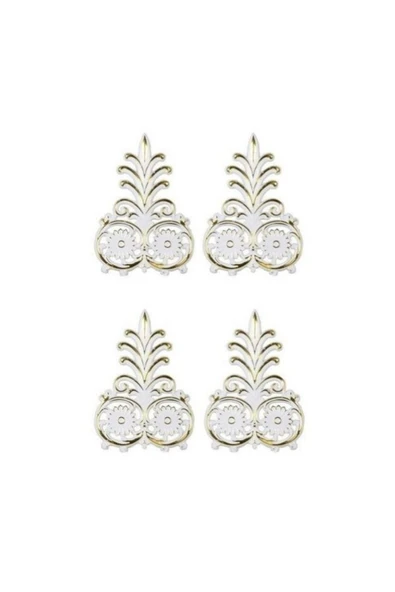 DECOZZA Dekoratif Mızrak Motifi Beyaz 4'lu Paket ürün görseli 1