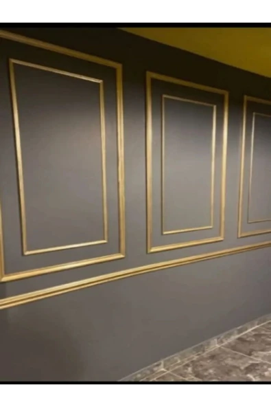 MİVA KONSEPT ALTIN (GOLD) RENK DEKORATİF POLİİÜRETAN DUVAR ÇITASI ( 1 BOY :240 CM EN :2.5 CM) - Resim 5