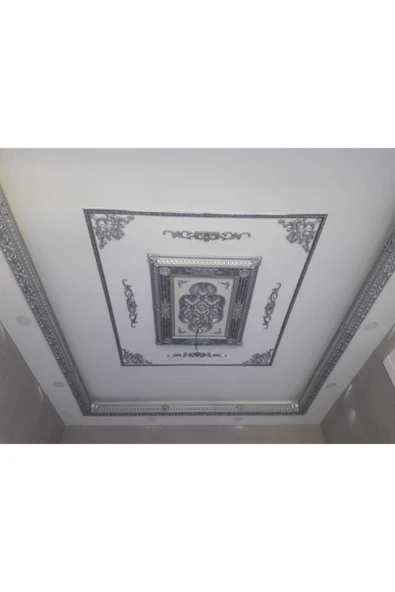 Decomarket Decogold Gümüş Saray Tavan Kartonpiyer 13 cm - Resim 4