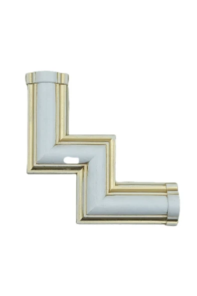 DECOZZA Bronz 2,5 Cm Çita Uyumlu Dekoratif 4'lu M Köşe Motif Seti ürün görseli 1