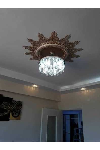 Decomarket Decozza Oval 90cm Bronz Saray Tavan Göbek - Resim 5