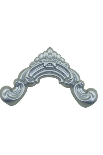 DECOZZA Gümüş 4 Cm Çıta Uyumlu Dekoratif Köşe Motifi ürün görseli 1