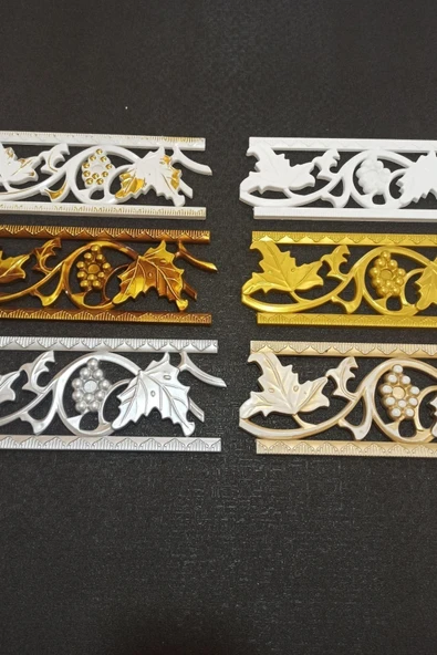 DECOGOLD Kahve Eskitme Duvar Ve Tavan Bordürü 10 Cm Eninde 100cm Uzunluğunda Dgk-14 - Resim 2