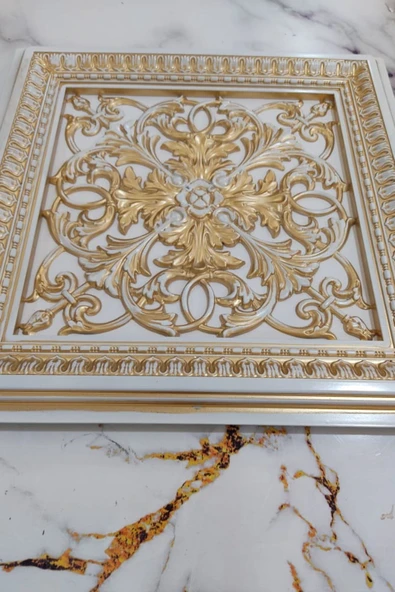 DECOZZA Saray Tavan 60 Cm Bronz Dekoratif Saray Tavan Paneli Asma Tavan Uyumlu ürün görseli 1