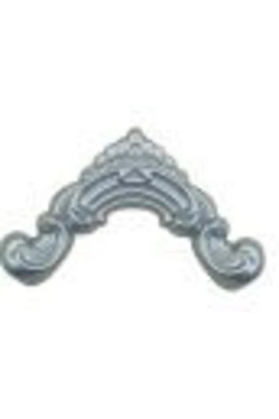 DECOZZA Gümüş 4 Cm Çıta Uyumlu Dekoratif 4'lu Köşe Motifi Seti ürün görseli 1