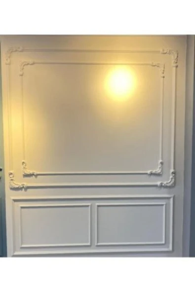 DECOZZA Beyaz 4 Cm Çıta Uyumlu Dekoratif 4'lu Köşe Motifi Seti - Resim 2