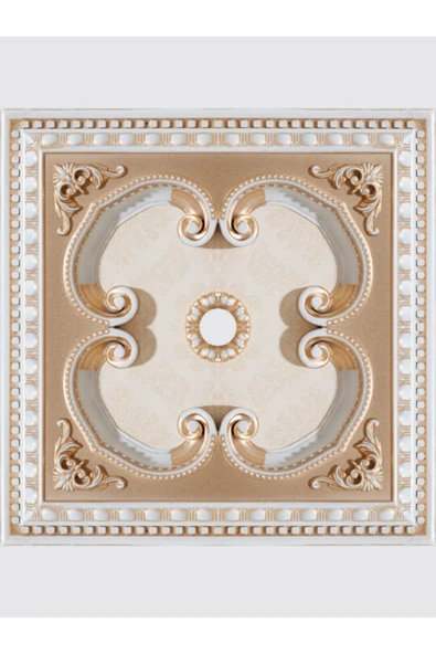 decozara 60X60 CM  KARE BRONZ RENK SARAY TAVAN GÖBEK ürün görseli 1