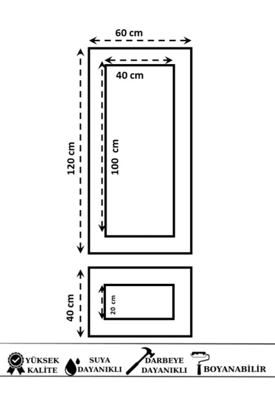 DECOZZA Boyanabilir Hazır Kesim Duvar Çerçevesi (deco-107) - Resim 2