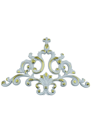 Decomarket Decogold Saray Tavan Köşe Motif 41*26 Cm Beyaz Altın ürün görseli 1