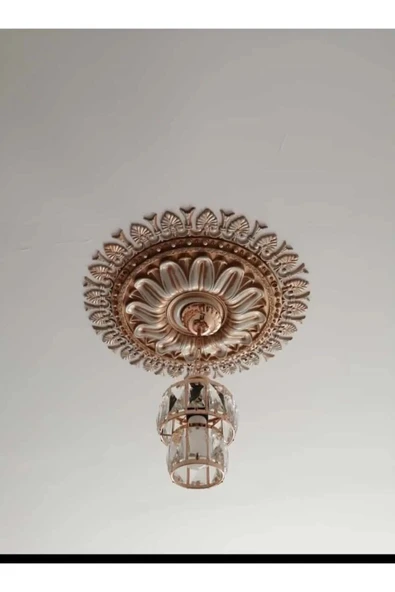 MİVA KONSEPT 40X40 CM OVAL DEKORATİF AVİZE GÖBEĞİ - Resim 3