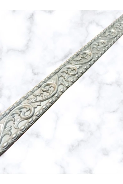 MİVA KONSEPT Dekoratif Poliüretan Saray Duvar&Tavan Çıta Bordürü -Renk :Gümüş (EN:10 CM-BOY:100 CM)-Duvar Süsü ürün görseli 1
