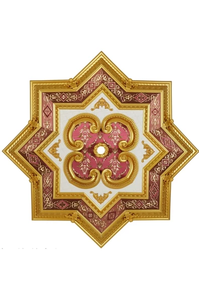 Decomarket Decogold Saray Tavan Yıldız Göbek Kahve Eskitme 120 Cm ürün görseli 1