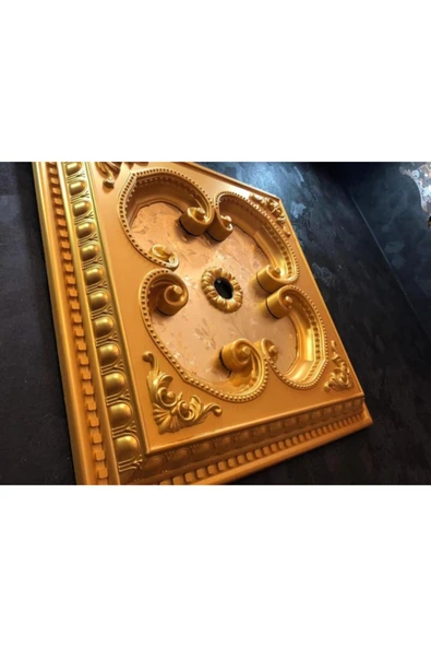 Decomarket 60 cm Kare Altın Rengi Saray Tavan - Resim 4