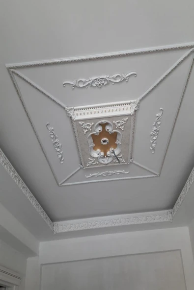 MİVA KONSEPT DEKORATİF POLİÜRETAN TAVAN-DUVAR-MOBİLYA -DEKOR-KAPI PAPATYA 4 LÜ MOTİF SET (10 CM X 65 CM) - Resim 2