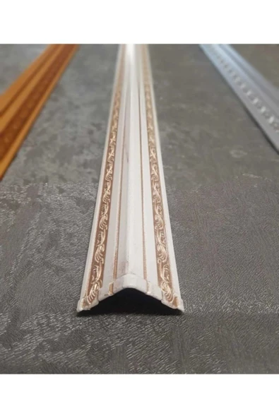 MİVA KONSEPT Dekoratif Poliüretan Duvar- Tavan  Köşe Profili Çıtası Bronz Renk (EN:4X4 CM-BOY:100 CM)- Duvar Süsü ürün görseli 1