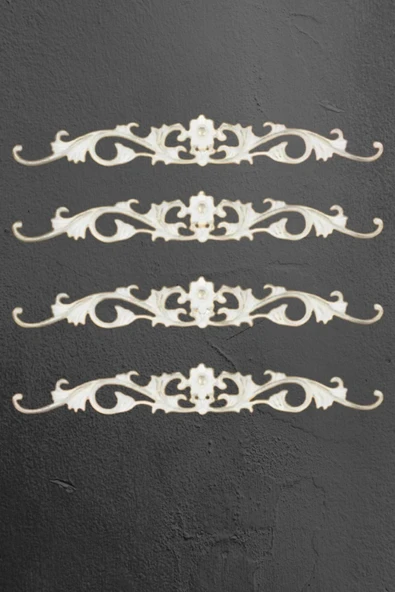 MİVA KONSEPT DEKORATİF POLİÜRETAN TAVAN-DUVAR-MOBİLYA -DEKOR-KAPI PAPATYA 4 LÜ MOTİF SET (10 CM X 65 CM) ürün görseli 1