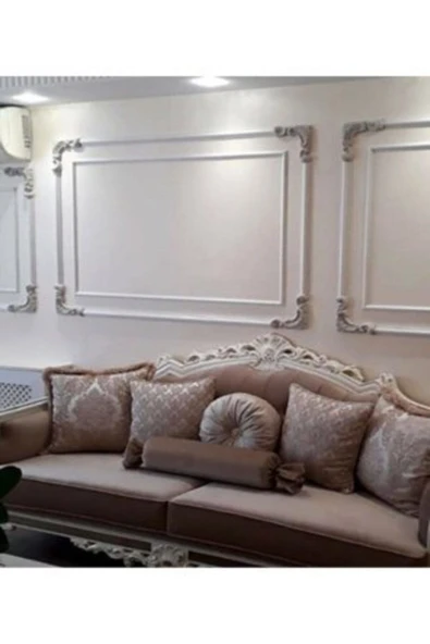 DECOZZA Bronz 4 Cm Çıta Uyumlu Dekoratif 4'lu Köşe Motifi Seti - Resim 4