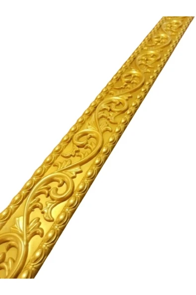 MİVA KONSEPT Dekoratif Poliüretan Saray Duvar&Tavan Çıta Bordürü -Renk : Altın (EN:10 CM-BOY:100 CM)-Duvar Süsü ürün görseli 1