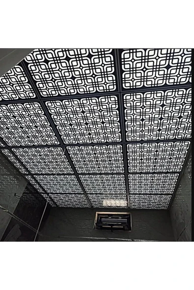 MİVA KONSEPT ASMA TAVAN UYUMLU LED DÖŞENEBİLİR MODERNA  60X60 CM TAVAN PANELİ- ALTIN RENK - Resim 3