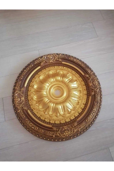 Decomarket Decogold Yeni 60 cm Oval Kahve Eskitme Saray Tavan - Resim 4