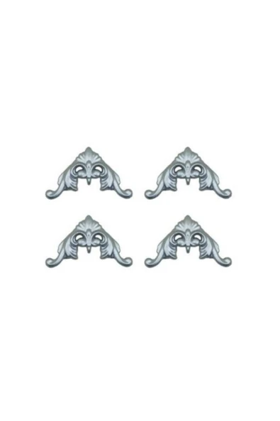 DECOZZA Dekoratif Gümüş 4'lu Motif Paketi ürün görseli 1