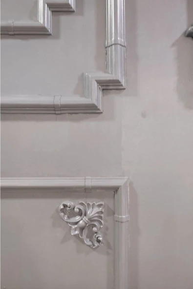 DECOZZA Bronz 2,5 Cm Çita Uyumlu Dekoratif 4'lu M Köşe Motif Seti - Resim 7