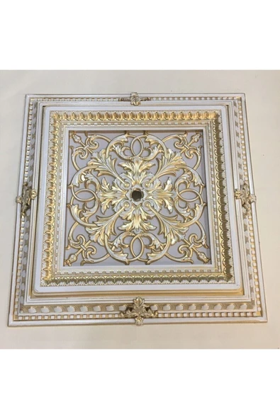 DECOGOLD Saray Tavan Göbek Panel 72cm*72cm Bronz Içerisine Led Döşenebilir Panel - Resim 2