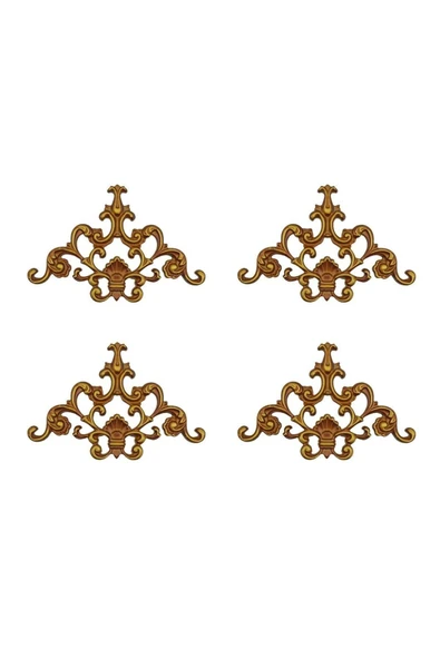 DECOZZA Dekoratif Kahve Eskitme 4'lu Motif Paketi - Resim 4