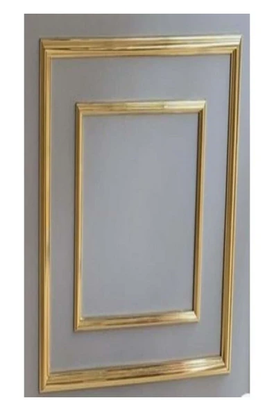 MİVA KONSEPT ALTIN GOLD RENK DEKORATİF POLİÜRETAN DUVAR ÇITASI 2' Lİ HAZIR KESİM ÇERÇEVE SETİ - Resim 4