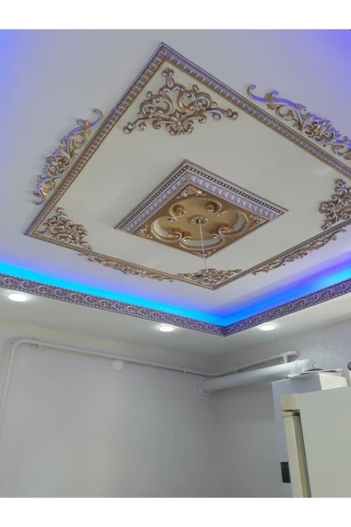 DECOGOLD Altın Kare Saray Tavan 60cm*60cm - Resim 3